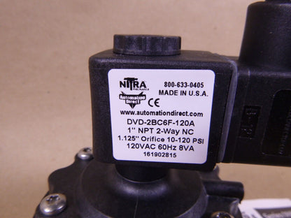 NITRA DVD-2BC6F-120A Solenoid Valve, 2-way, 2-position, N.C, 1" NPT, 120 V. | Industrial MRO Replacement Parts, Manufacturing Machine Parts &amp; Components, Heavy Equipment Parts Supplier