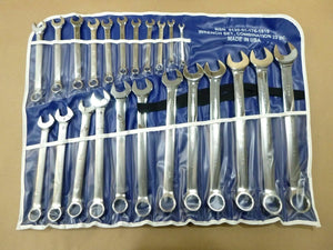 New USGI 23 Pc. 8mm - 32mm Combination 12 Pt. Metric Wrench Set Made in U.S.A.