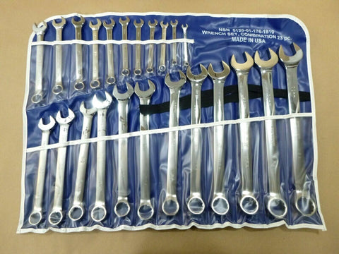 New USGI 23 Pc. 8mm - 32mm Combination 12 Pt. Metric Wrench Set Made in U.S.A.