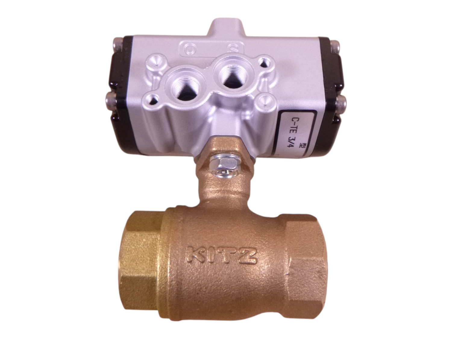 Kitz C-TE C-1 Pneumatic Actuator 3/4" 2-Way Ball Valve 60-100PSI 0.4-0.7MPa