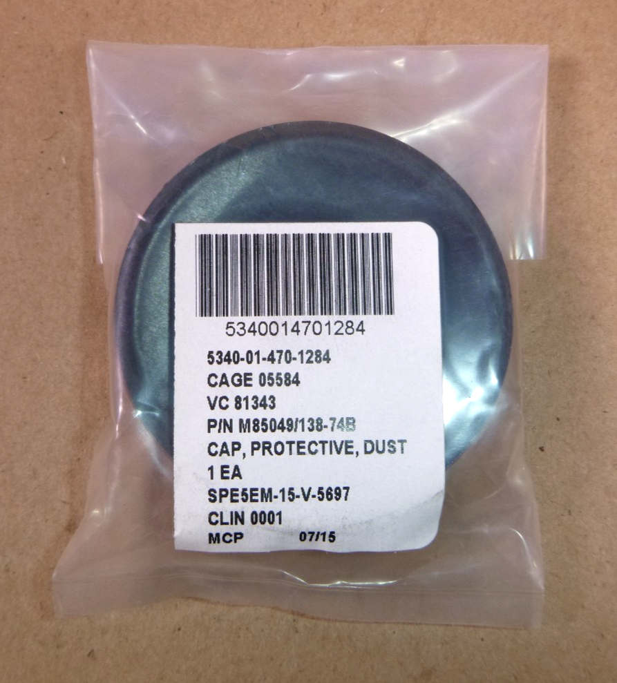 M85049/138-74B Circular Mil Electrical Connector Dust Caps AS138-74B (100 Pcs) | Industrial MRO Replacement Parts, Manufacturing Machine Parts & Components, Heavy Equipment Parts Supplier