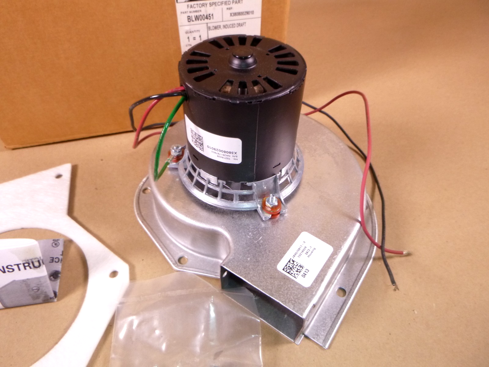 BLW00451 OEM Trane/Service First Combustion Blower Draft Inducer 208-230V 1/35Hp | Industrial Electric Motors, Pumps &amp; Parts