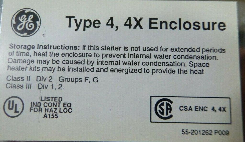 New GE CR309B402 Magnetic Starter Reverser Size 0, 3P 600V 120VAC Coil w/ Nema 4 | Electrical MRO Replacement Parts & Components and Commercial Electrical Supplies Company