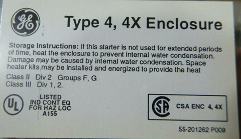 New GE CR309B402 Magnetic Starter Reverser Size 0, 3P 600V 120VAC Coil w/ Nema 4 | Electrical MRO Replacement Parts & Components and Commercial Electrical Supplies Company
