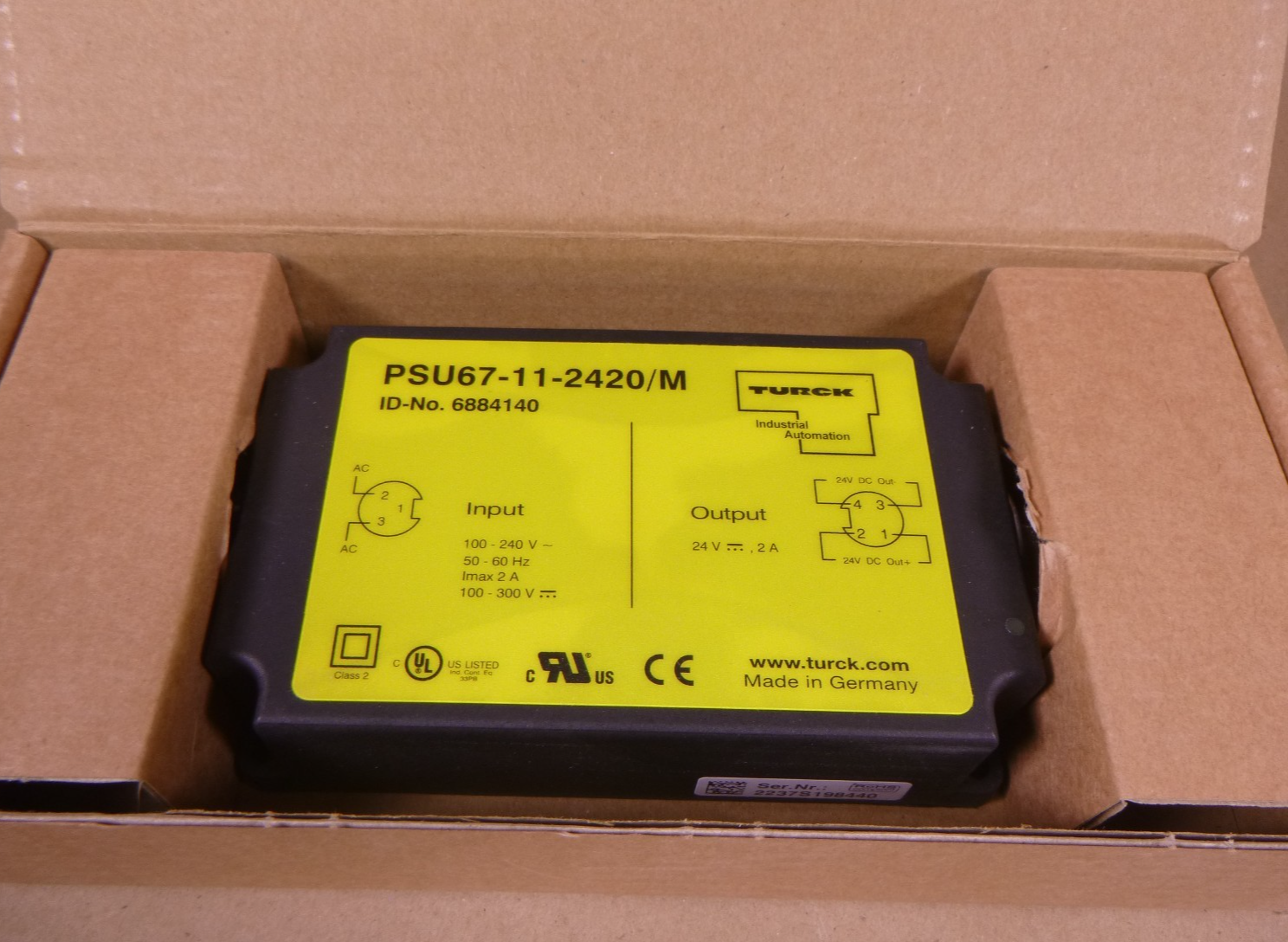 Turck PSU67-11-2420/M Compact Power Supply , 6884140, 100-240V , 24V 2A | Electrical MRO Replacement Parts &amp; Components and Commercial Electrical Supplies Company