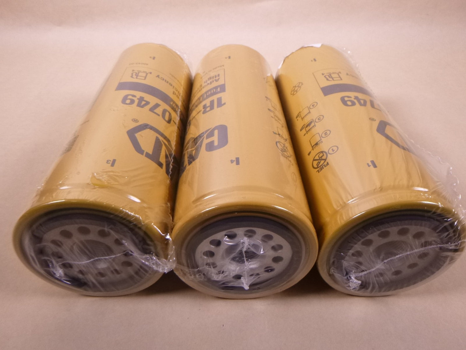 (3 PACK) CAT 1R-0749 Fuel Filter Advanced High Efficiency 1R0749
