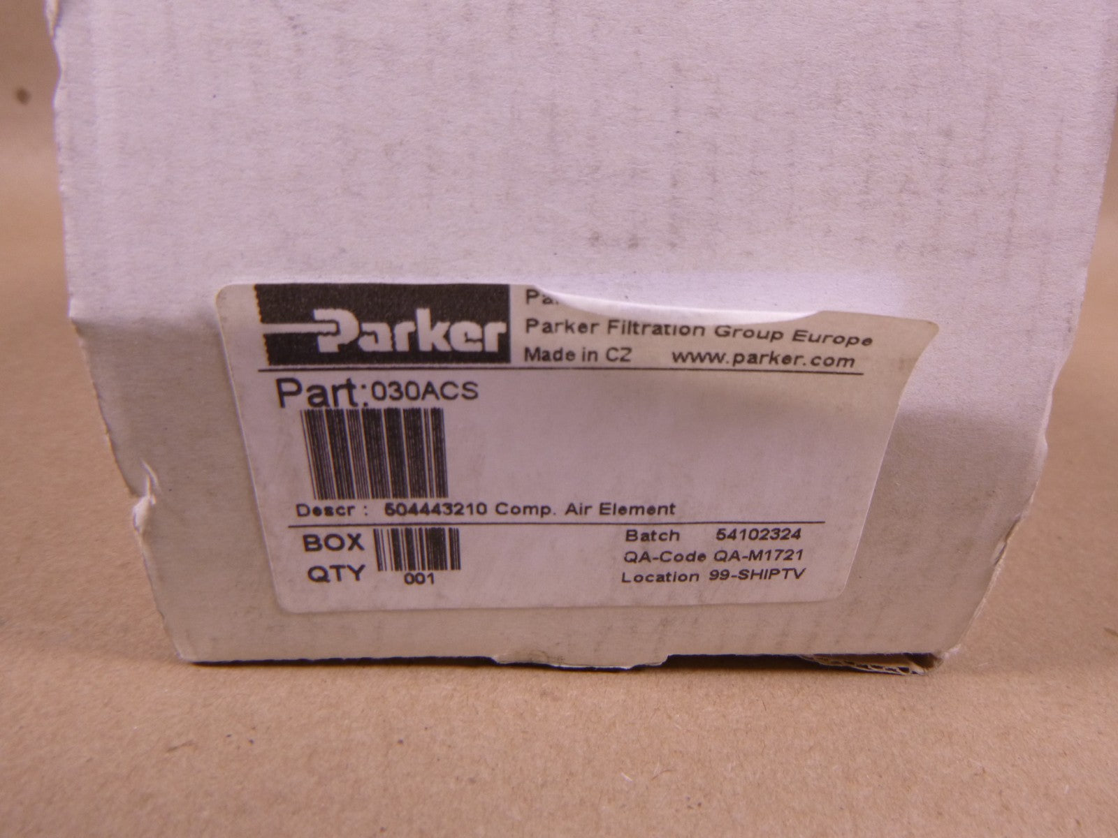 030ACS Parker Domnick Hunter Filter 504443210 | Industrial MRO Replacement Parts, Manufacturing Machine Parts &amp; Components, Heavy Equipment Parts Supplier