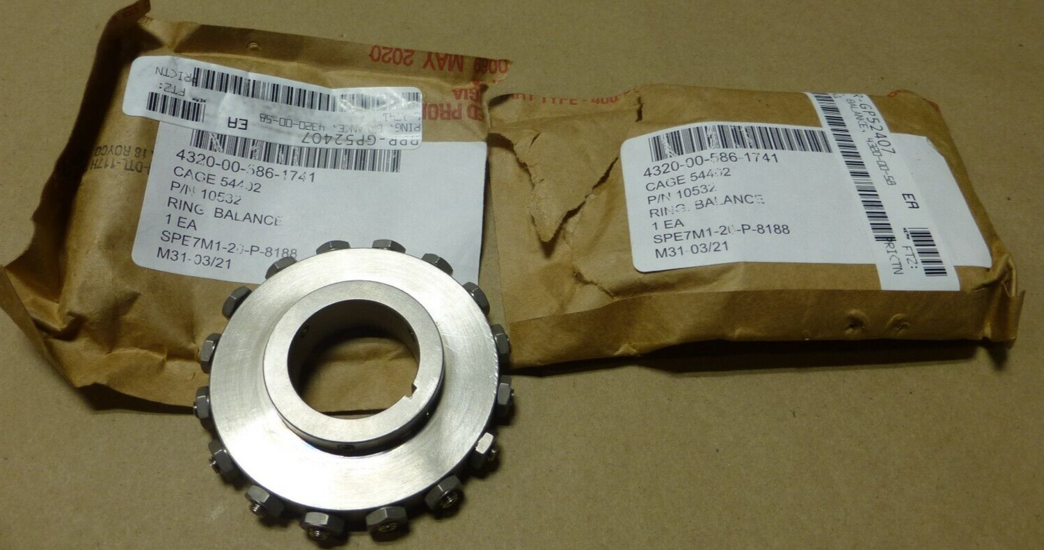 (x2) RPS 10532 BALANCE RING 956856 5861741 , 4320-00-586-1741 | Industrial MRO Replacement Parts, Manufacturing Machine Parts &amp; Components, Heavy Equipment Parts Supplier