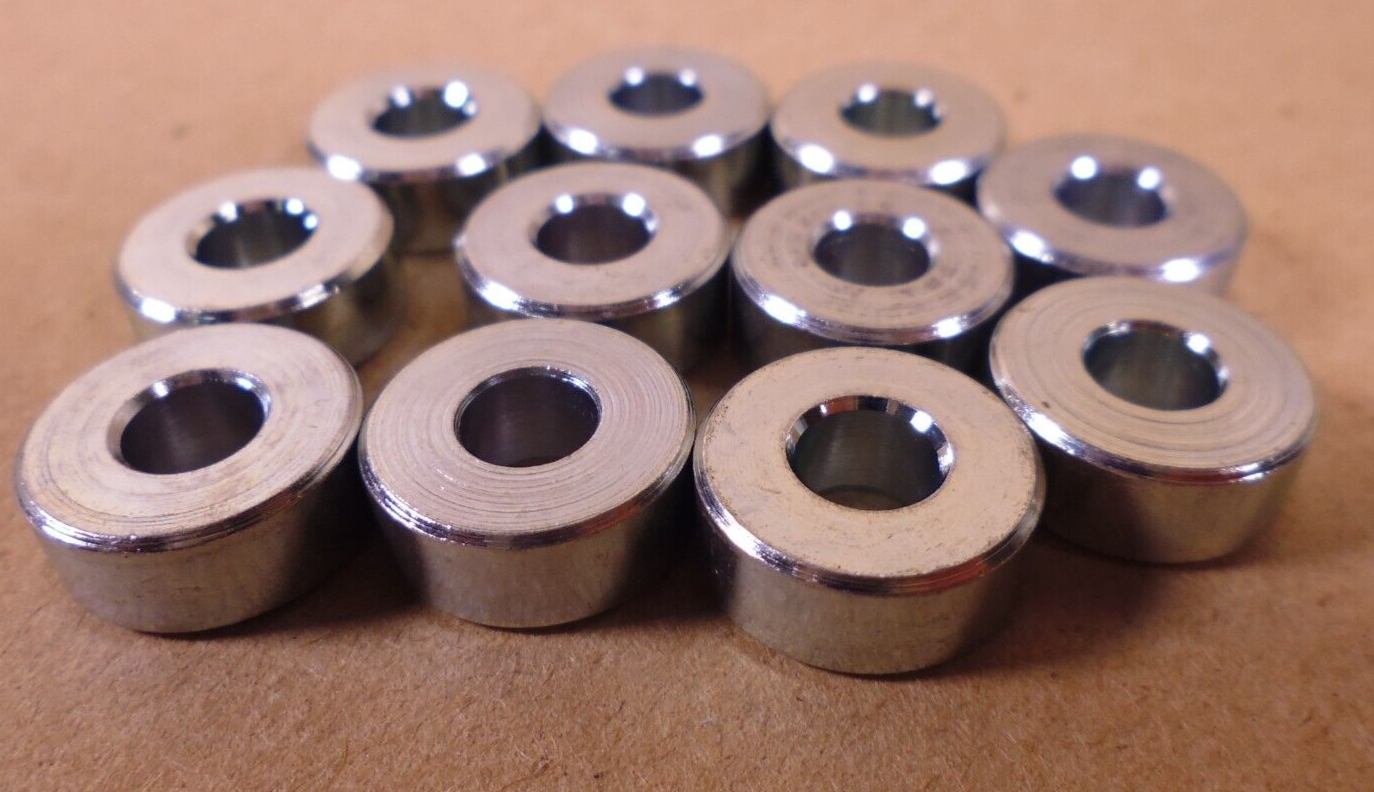 (11 Pack) 1/4" ID x 5/8" OD x 1/4" Long Steel Standoff Spacer Bushings | Industrial Replacement Nuts &amp; Bolts Distributor and Machinery Screws &amp; Fasteners Supply