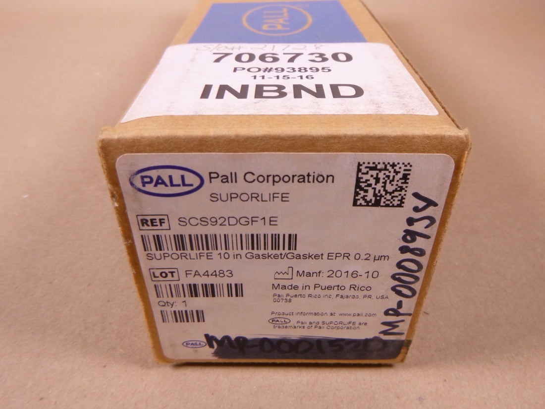 PALL Suporlife Filter SCS92DGF1E , SUPORLIFE 10" EPR 0.2um | Industrial MRO Replacement Parts, Manufacturing Machine Parts &amp; Components, Heavy Equipment Parts Supplier
