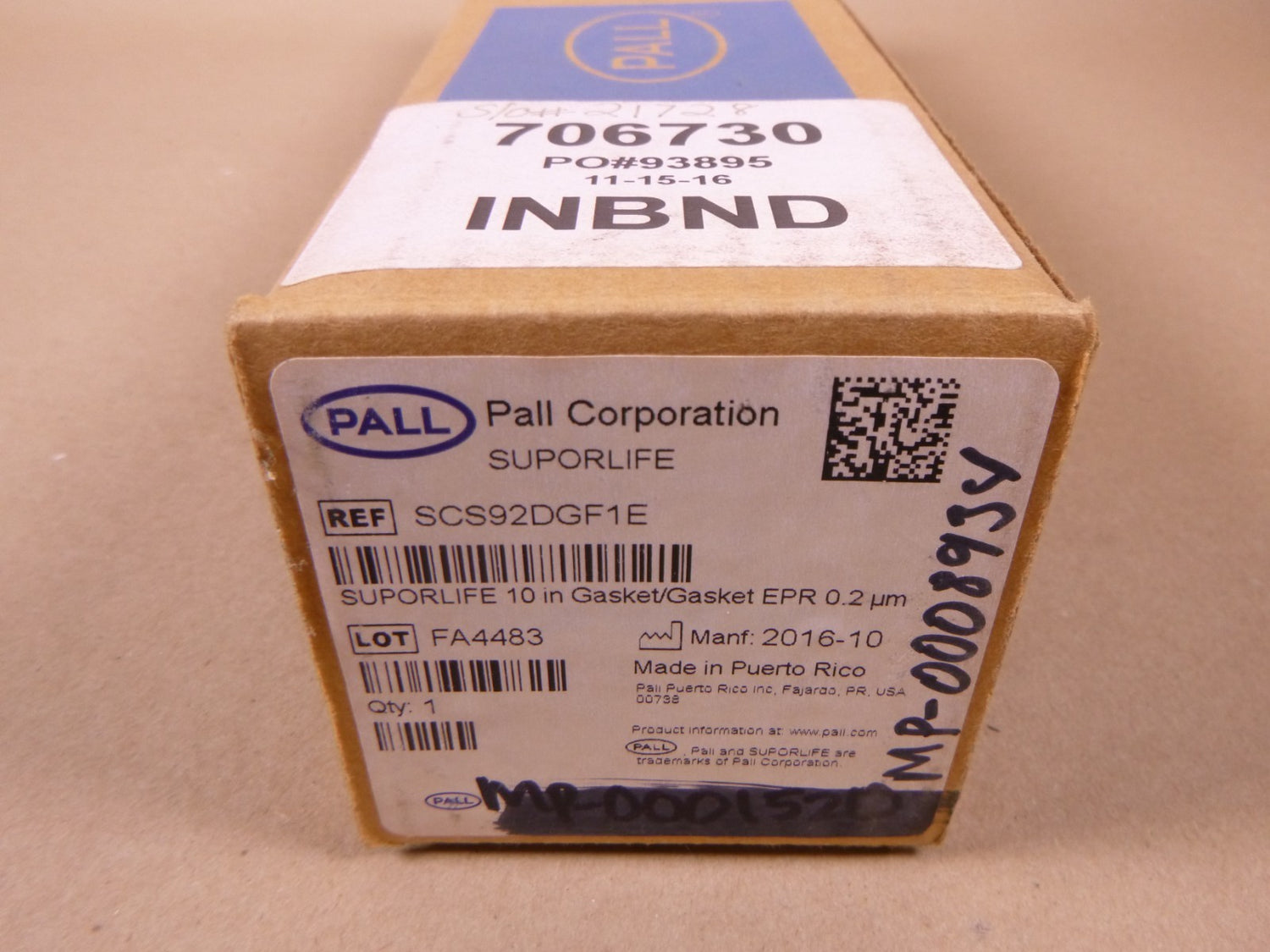 PALL Suporlife Filter SCS92DGF1E , SUPORLIFE 10" EPR 0.2um | Industrial MRO Replacement Parts, Manufacturing Machine Parts &amp; Components, Heavy Equipment Parts Supplier