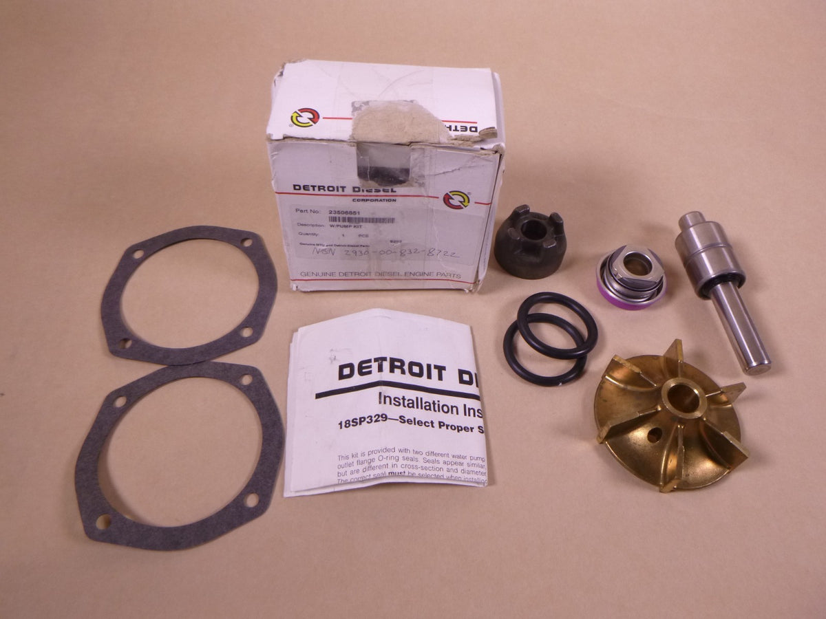 OEM Detroit Diesel 23506851 Water Pump Repair Kit For 71 Series Engine *MISSING TRIANGLE GASKET* | Replacement Truck Parts, Trailer Accessories, Automobile Supplies, Car Parts &amp; Accessories