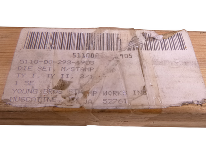 USED YOUNG BROS. Hand Stamp Die Set 3/16" A-Z Letters &amp; 1-8 Numbers , 36 Pieces | Industrial MRO Tools and Replacement Industrial Equipment Components
