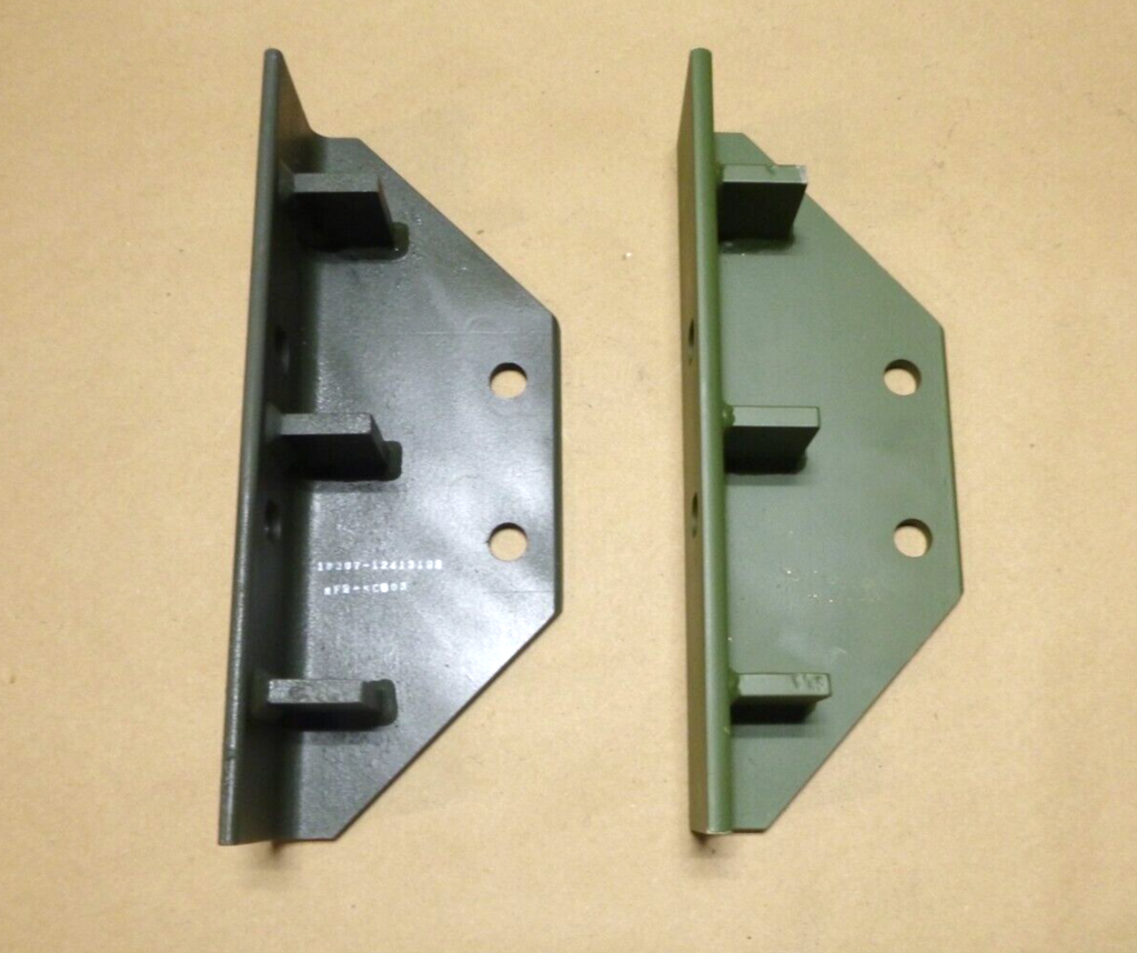 2x USGI FMTV M1089 Wrecker Angle Bracket 12413125-001, 5340-01-568-3871 | Genuine FMTV Replacement Parts, LMTV Parts For Sale and Military Surplus Medium Tactical Vehicle Parts & Components
