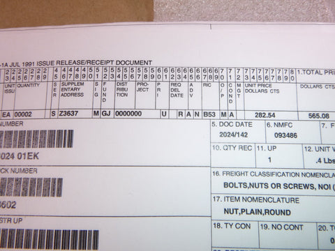 2x USGI Bell Plain Round Nut 204-040-252-001, 5310-00-709-8602 | Industrial Replacement Nuts & Bolts Distributor and Machinery Screws & Fasteners Supply