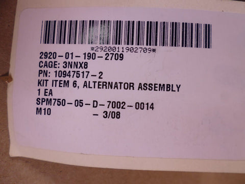 M939 5-TON Engine Generator Kit 100A 28VDC 12450173-1 12277359 2920-01-131-1939