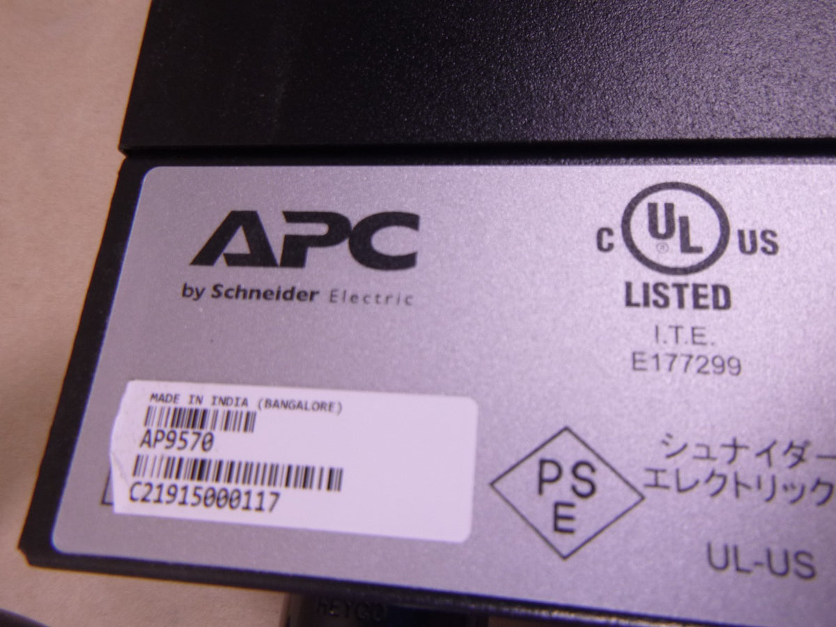APC AP9570 4-C19 Outlet 208VAC 24A 50/60Hz Rack PDU Basic 1U