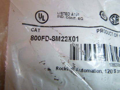 New Sealed Allen-Bradley 800FD-SM22X01 22mm Selector Switch 800F PB Y | Electrical MRO Replacement Parts &amp; Components and Commercial Electrical Supplies Company