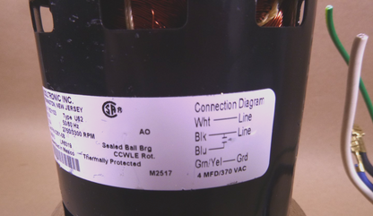 71621103 Kooltronic Double Shaft Blower Motor 115V 3300Rpm Type U62 *New Take Off* | Industrial Electric Motors, Pumps &amp; Parts