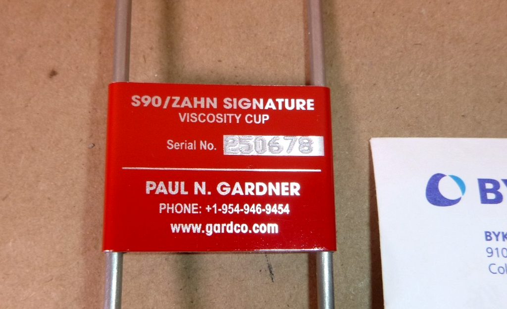 S90 Signature Series Zahn Viscosity Cup #3 With Calibration Certificate | Industrial MRO Replacement Parts, Manufacturing Machine Parts & Components, Heavy Equipment Parts Supplier