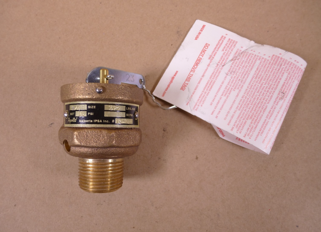 13-101 Apollo Low Pressure Brass Steam Safety Valve 3/4" MNPT 10 Psi 372 Lbs/Hr | Industrial MRO Replacement Parts, Manufacturing Machine Parts &amp; Components, Heavy Equipment Parts Supplier