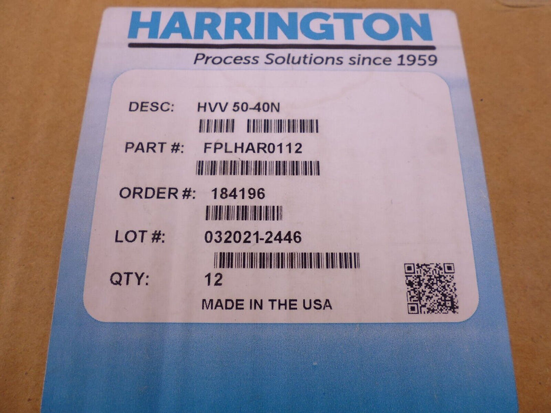 (12 Pack) Harrington HVV50-40N 40" HVV High Void Volume Melt Blown Depth Filter | Industrial MRO Replacement Parts, Manufacturing Machine Parts &amp; Components, Heavy Equipment Parts Supplier
