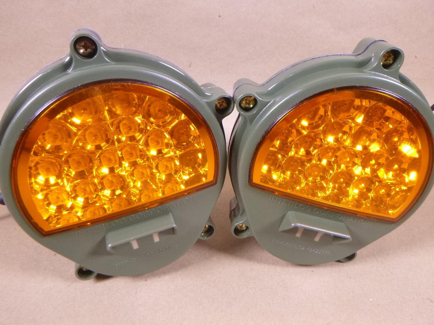 12422957 (2x) HUMVEE M998 FMTV Military Front Composite LED Amber Stop Light *SHELF SCRATCHES** | Genuine FMTV Replacement Parts, LMTV Parts For Sale and Military Surplus Medium Tactical Vehicle Parts &amp; Components