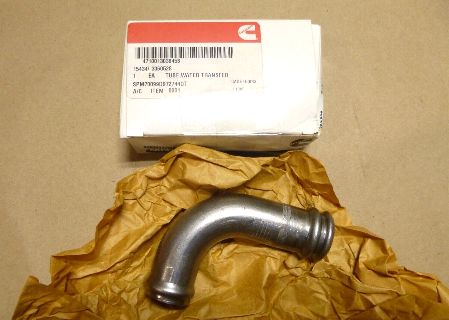 USGI New Genuine Cummins Water Transfer Tube 3060528 | Replacement Truck Parts, Trailer Accessories, Automobile Supplies, Car Parts &amp; Accessories
