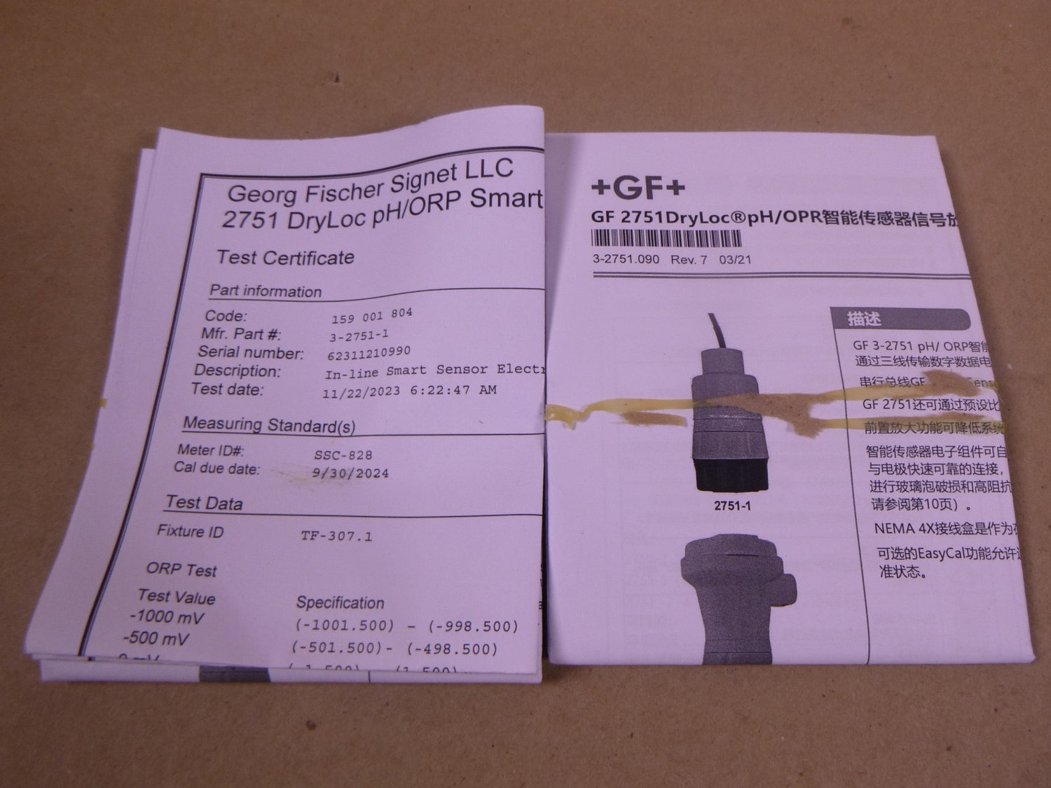 GF Signet 3-2751-1 DryLoc In-Line pH / ORP Smart Sensor , 159001804 | Electrical MRO Replacement Parts &amp; Components and Commercial Electrical Supplies Company