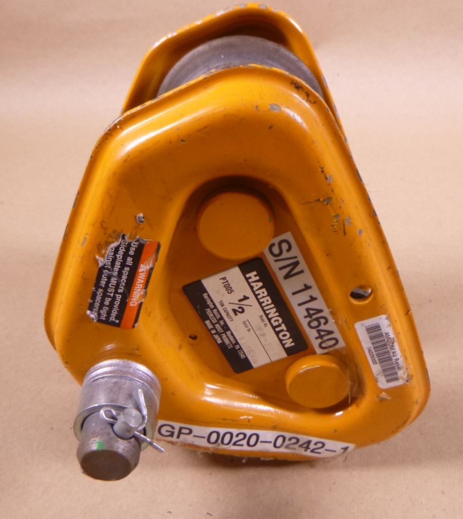 USED TF2 Harrington 1/2 Ton Trolley TF2-221 , PT005 , Harrington Hoists | Industrial MRO Tools and Replacement Industrial Equipment Components