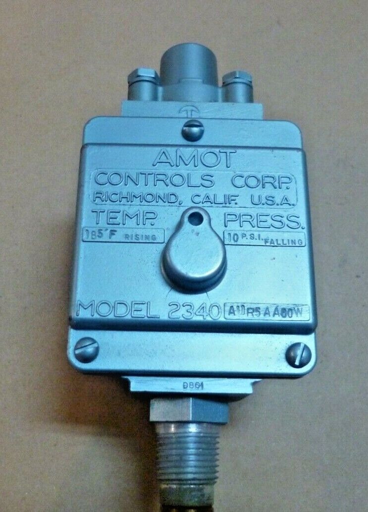 AMOT CONTROLS MODEL 2340A TEMPERATURE &amp; PRESSURE SWITCH 115/250/480 VOLT AC | Industrial MRO Replacement Parts, Manufacturing Machine Parts &amp; Components, Heavy Equipment Parts Supplier