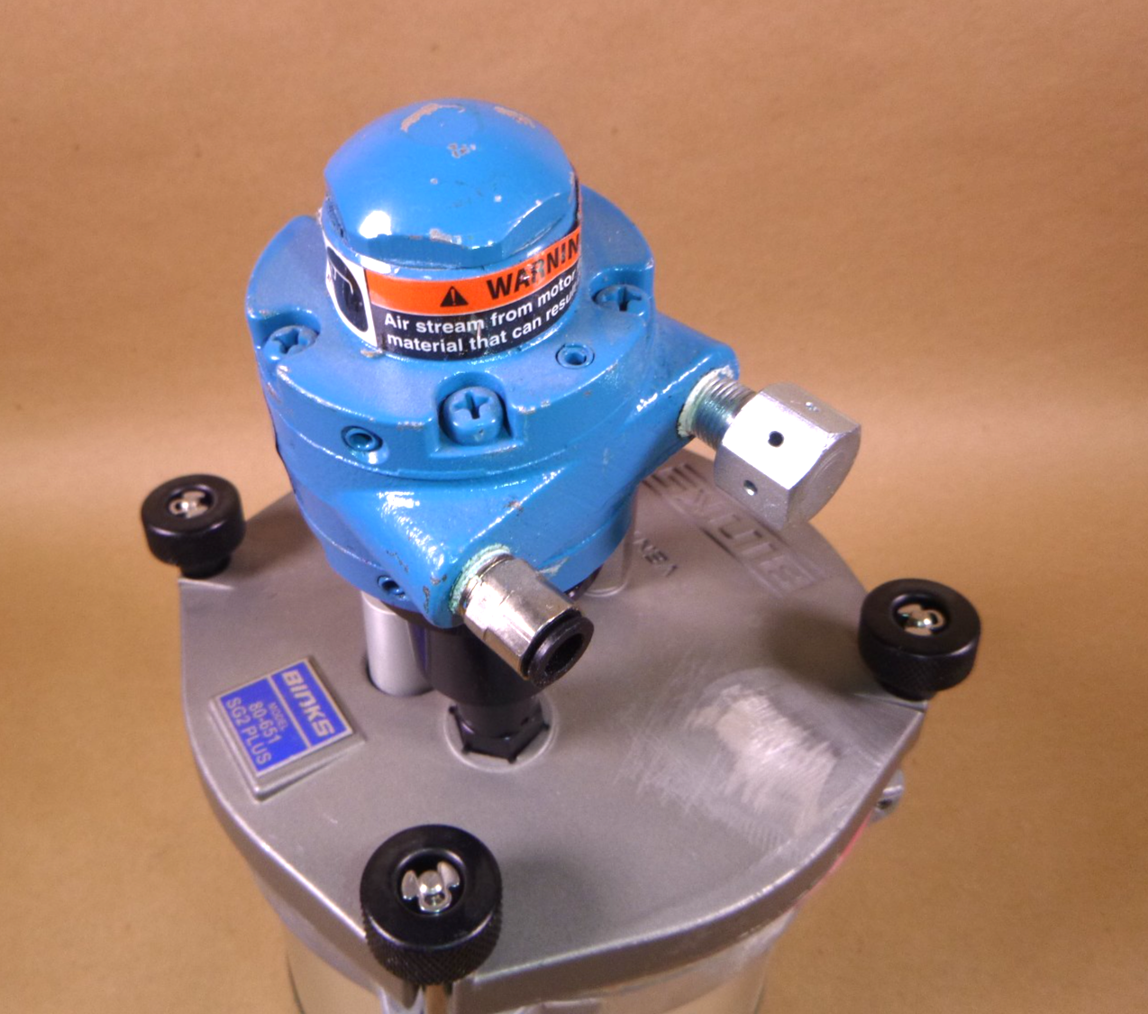 Binks SG2 Plus Pressure Cup Model 80-651 With Gast Rotary Agitator No Regulator | Industrial MRO Replacement Parts, Manufacturing Machine Parts &amp; Components, Heavy Equipment Parts Supplier