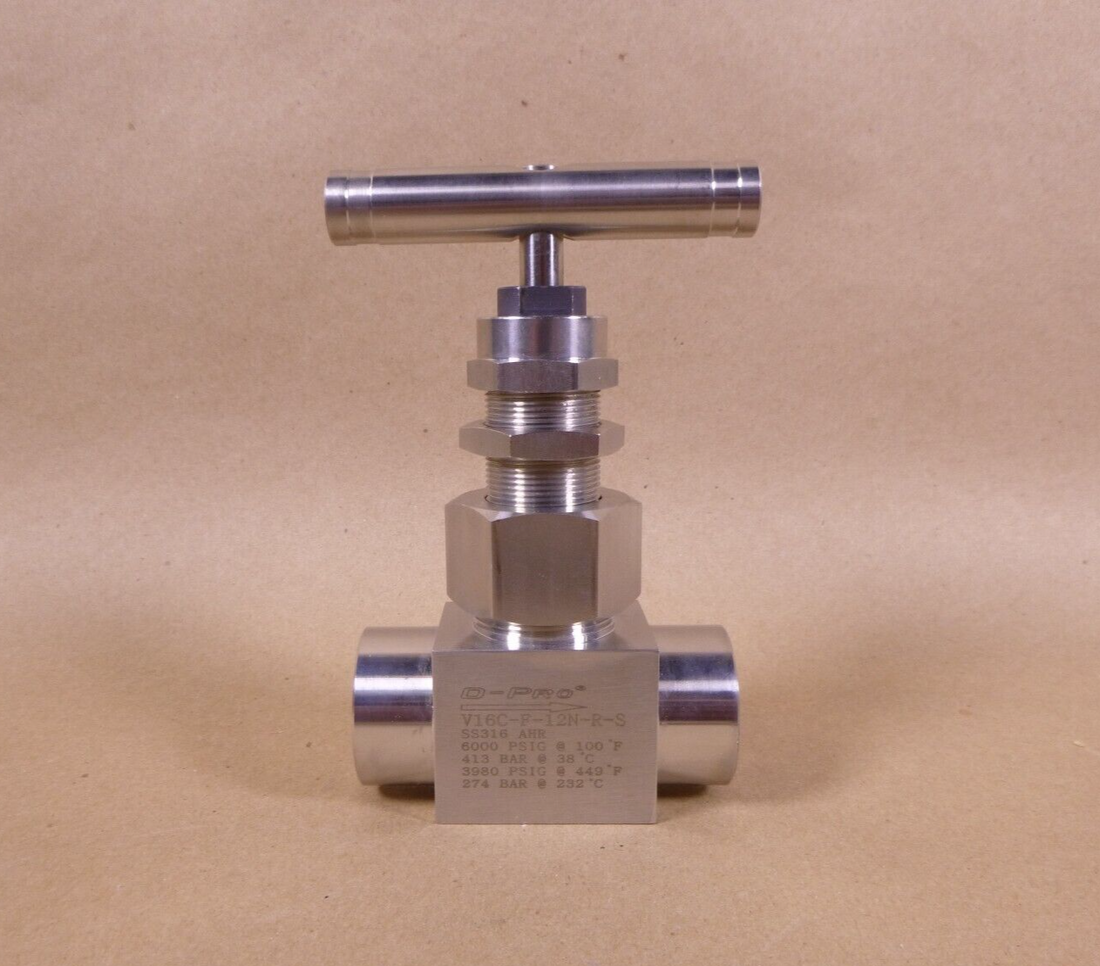 D-Pro Union Bonnet Needle Valve, 3/4 in. FNPT, Regulating Stem 316 SS, 6000 Psi | Industrial MRO Replacement Parts, Manufacturing Machine Parts &amp; Components, Heavy Equipment Parts Supplier