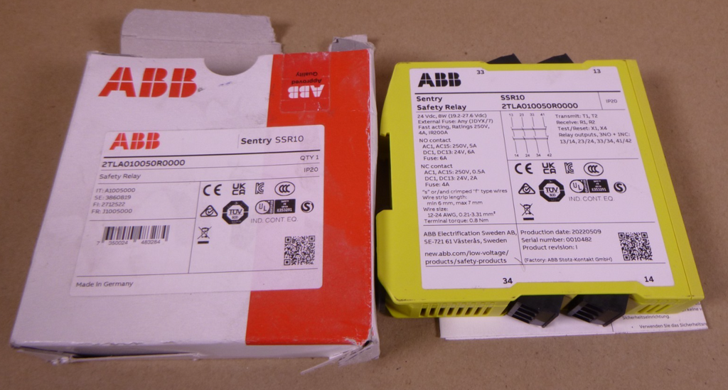 2TLA010050R000 ABB Safety Relay Sentry SSR10 24VDC 8W IP20 5A 6A | Electrical MRO Replacement Parts & Components and Commercial Electrical Supplies Company