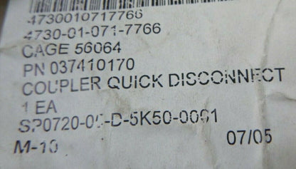 STEELMASTER 037410170 F-4 SUPPORT QUICK DISCONNECT COUPLER , 4730-01-071-7766 | Industrial MRO Replacement Parts, Manufacturing Machine Parts &amp; Components, Heavy Equipment Parts Supplier