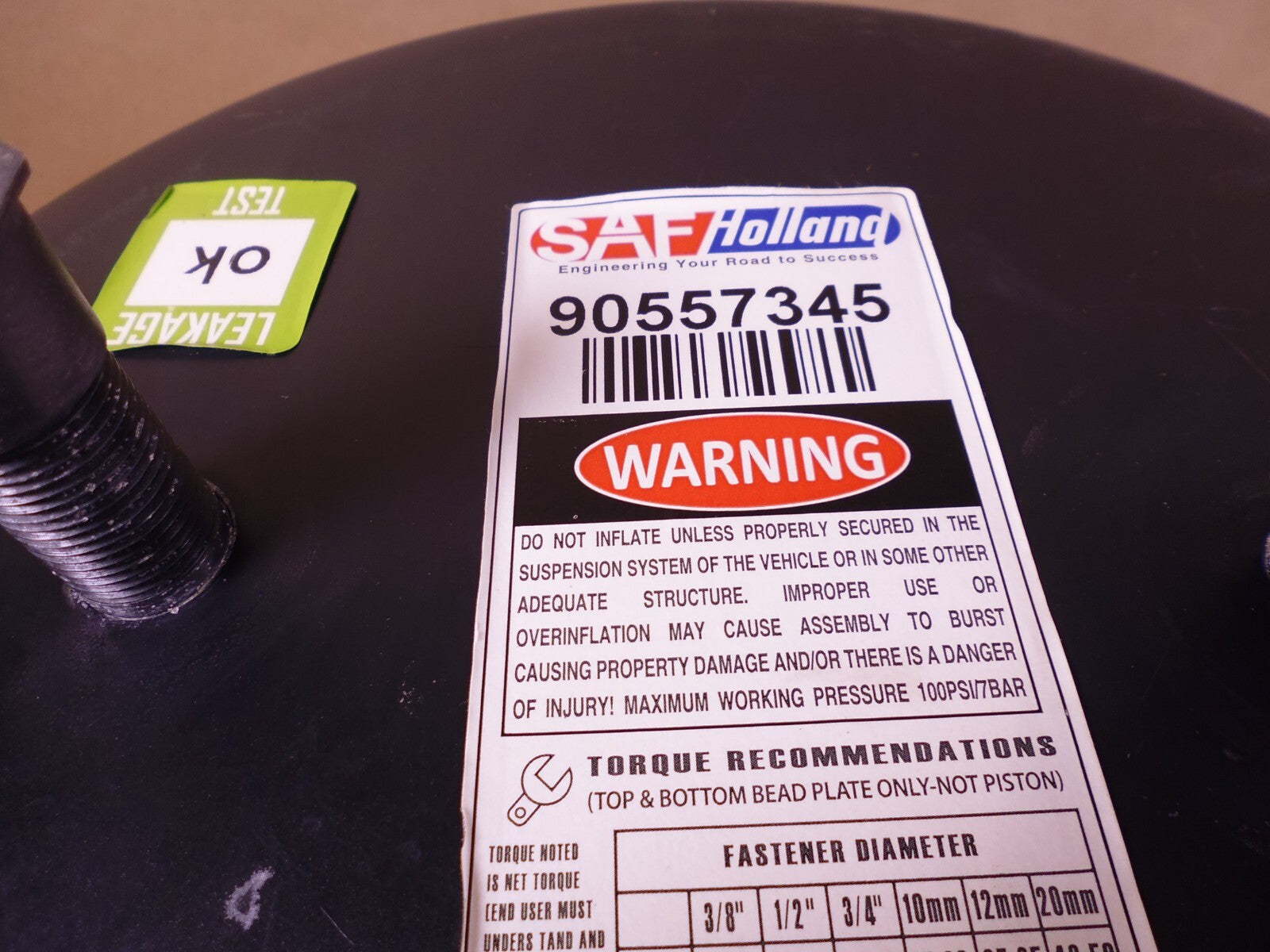 (Lot of 2) Genuine SAF Holland 90557345 Air Spring , Fits Oshkosh 3620211 | Replacement Truck Parts, Trailer Accessories, Automobile Supplies, Car Parts &amp; Accessories