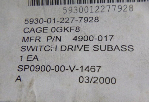 FLOWSERVE 4900-017	SWITCH DRIVE SUBASSEMBLY 14-073-0034-3 , 5930-01-227-7928