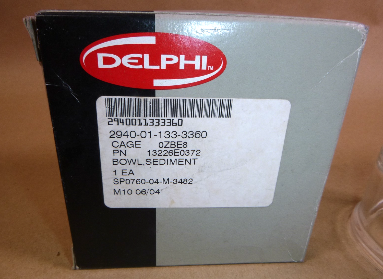 7111-403 CAV / Delphi &amp; Lucas Fuel Filter Glass Sediment &amp; Water Trap Bowl 