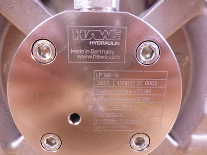 HAWE LP 160-16 Air Driven Hydraulic Pump, 1:100 Area Ratio, V=8.0 cm3, Type LP | Industrial MRO Replacement Parts, Manufacturing Machine Parts &amp; Components, Heavy Equipment Parts Supplier