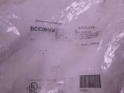 Balluff BCC09NM Ethernet Cable BCC M414-M414-6D-338-ES64N9-010 M12 Male 4-Pin 1M | Electrical MRO Replacement Parts & Components and Commercial Electrical Supplies Company