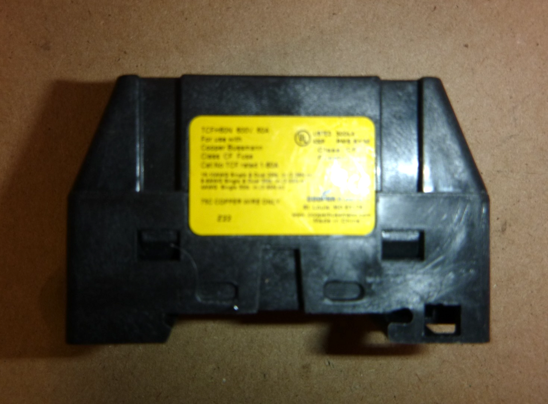 TCF45 Bussman CUBEFuse 45 Amp 600 Volt (3) W/ (1) TCFH60N Fuse Holder (Lot of 4)