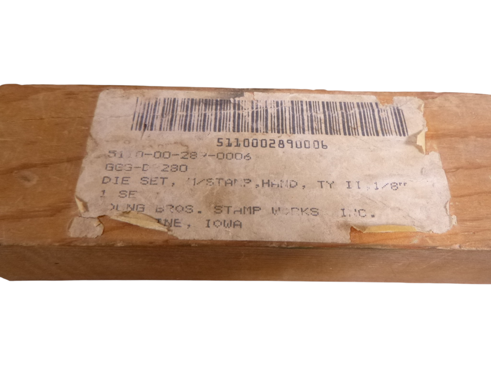 USED YOUNG BROS. Hand Stamp Die Set A-Z , 1/8" LETTERS , 28 Pieces , USA | Industrial MRO Tools and Replacement Industrial Equipment Components