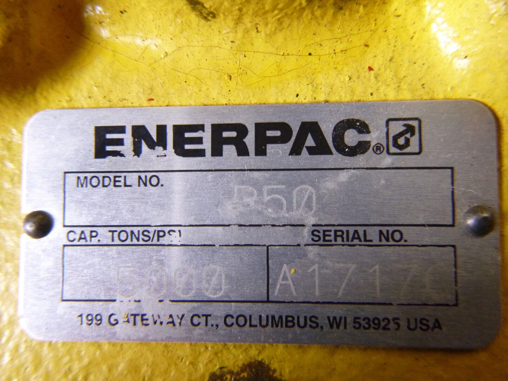 Enerpac P50 Single Speed Low Pressure Hydraulic Hand Pump W/Out Handle *UNTESTED* | Industrial MRO Tools and Replacement Industrial Equipment Components