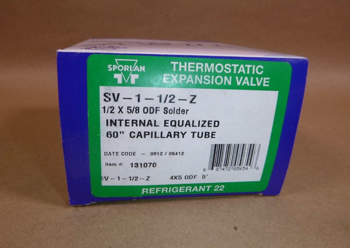SV-1-1/2-Z Sporlan R22 Internally Equalized Thermo Expansion Valve 1/2 x 5/8 ODF | Electrical MRO Replacement Parts &amp; Components and Commercial Electrical Supplies Company