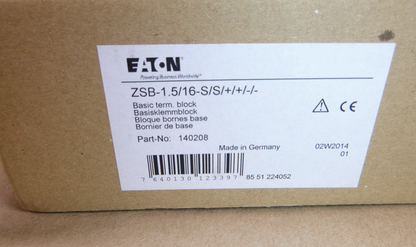 140208 Eaton Basic Terminal Block ZSB-1.5/16-S/S/ +/+/-/- WINBLOC | Electrical MRO Replacement Parts &amp; Components and Commercial Electrical Supplies Company