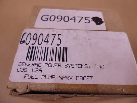 Generac G090475 Fuel Pump NPRV Facet 40217 12V