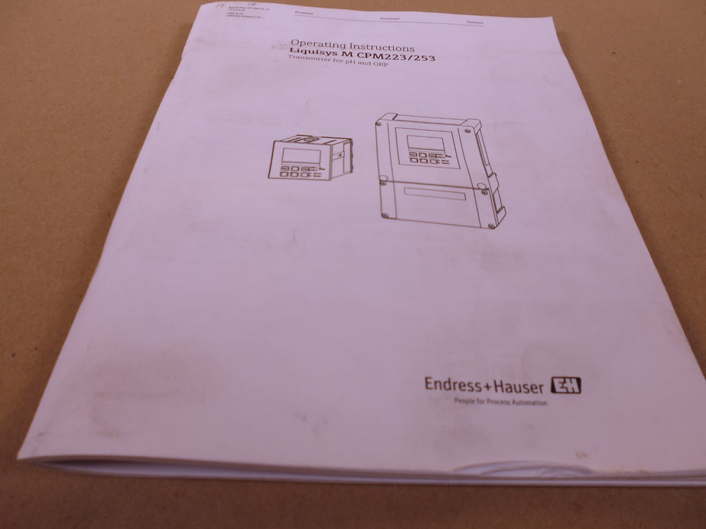 Endress + Hauser EH Liquisys-M CPM253 Transmitter pH / Redox , CPM253-IS1005 | Electrical MRO Replacement Parts & Components and Commercial Electrical Supplies Company