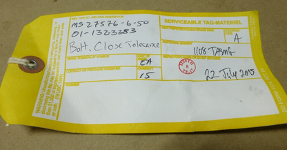 (15x) MS27576-6-50 Close Tolerance Bolt , 3/8"-24 x 3.7" , 5306-01-132-3383 | Industrial Replacement Nuts &amp; Bolts Distributor and Machinery Screws &amp; Fasteners Supply