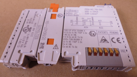 WAGO 750-555 4AO 4-Channel Analog Output PLC I/O Module 4-20mA