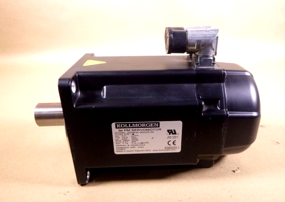 Kollmorgen AKM63K-ANC2R-00 Brushless DC Servo Motor 640 Vdc, 3500 Rpm | Industrial Electric Motors, Pumps &amp; Parts